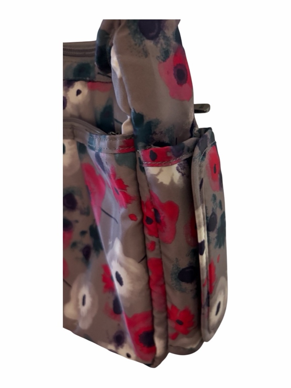 Lug Flutter Crossbody Bag Watercolor Pearl Lightweight Packable Grey Pink White - Picture 9 of 11